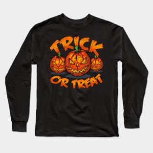 Halloween Trick or Treat Pumpkins Long Sleeve T-Shirt